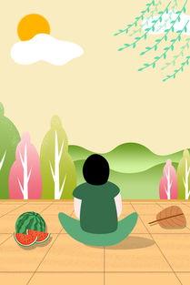 人群吃瓜俯视插画,吃瓜群众的趣味人生